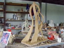 hj1713 不銹鋼雕塑—舞 小稿_青島國際服裝城不銹鋼雕塑、石雕、玻璃鋼雕塑_濱州宏景雕塑有限公司